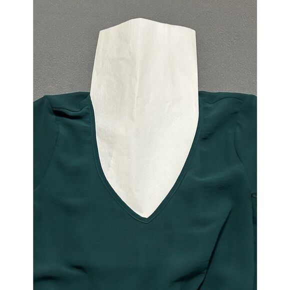 Show Me Your MuMu Emerald Color Rainey Mini Dress Size X-Small Long Sleeve - Picture 4 of 14